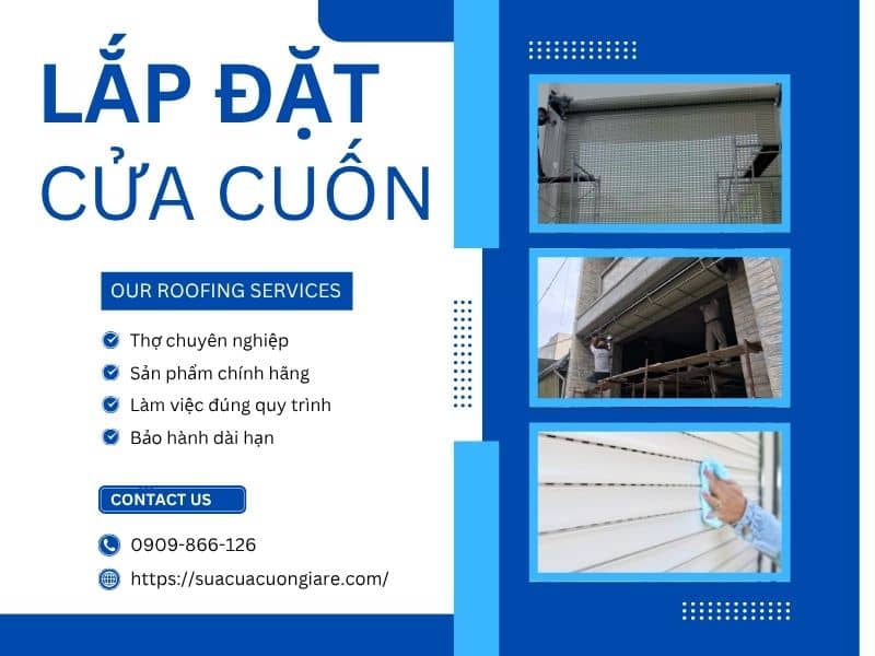 Lắp đặt cửa cuốn 1 Lắp đặt cửa cuốn giá rẻ uy tín, thợ chuyện nghiệp. Bảo hành dài hạn